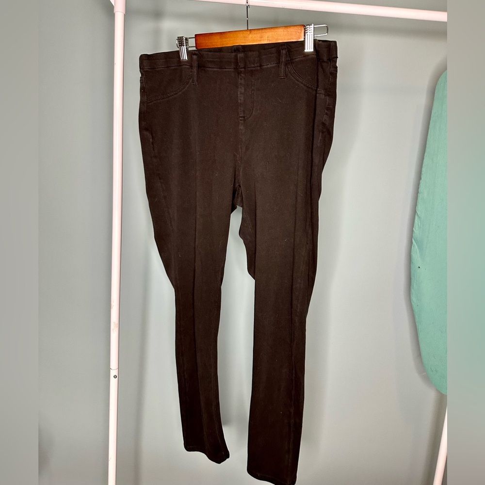 Faded Glory Black Pull-On High Rise Jeggings Size 2X (18W-20W)